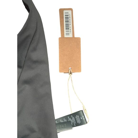 Skims PLUNGE BIKINI TOP SZ M in Gunmetal NWT - Picture 6 of 6